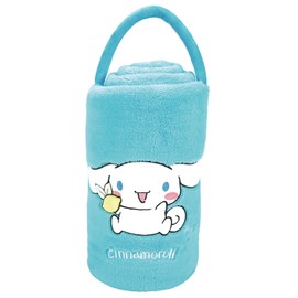 Department 56 Snowpinions Sanrio Cinnamoroll Holding a Lemon Throw Blanket, 45 by 60 Inch, Multicolor