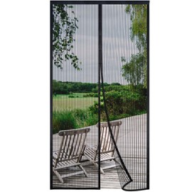 Risareyi Magnetic Fly Screens for Doors 90x195cm, Black Mesh Mosquito Net for Door and Window Closes Automatically Anti-Mosquito Bugs Insects for Patio Door Fly Screen Curtain Reinforced