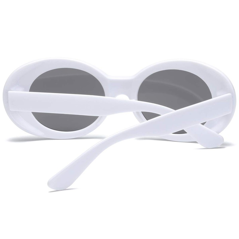 aisswzber Clout - anteojos de sol ovaladas estilo retro clásico