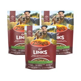 Zuke's Lil’ Links Dog Treats for Dogs, Snacking Sausage Treats for Dogs, Pet Treats Made with Real Duck & Apple, Resealable Pouch 6 Ounce (Pack of 3)