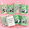 Small Mini Spiral Notebooks, 4Pcs Cute Kawaii Panda Thick Hardcover