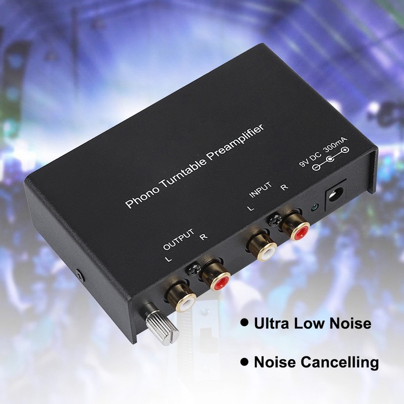 Dual channel Phono Preamplifier RCA Preamplifier Output Noise Cancelling Phono