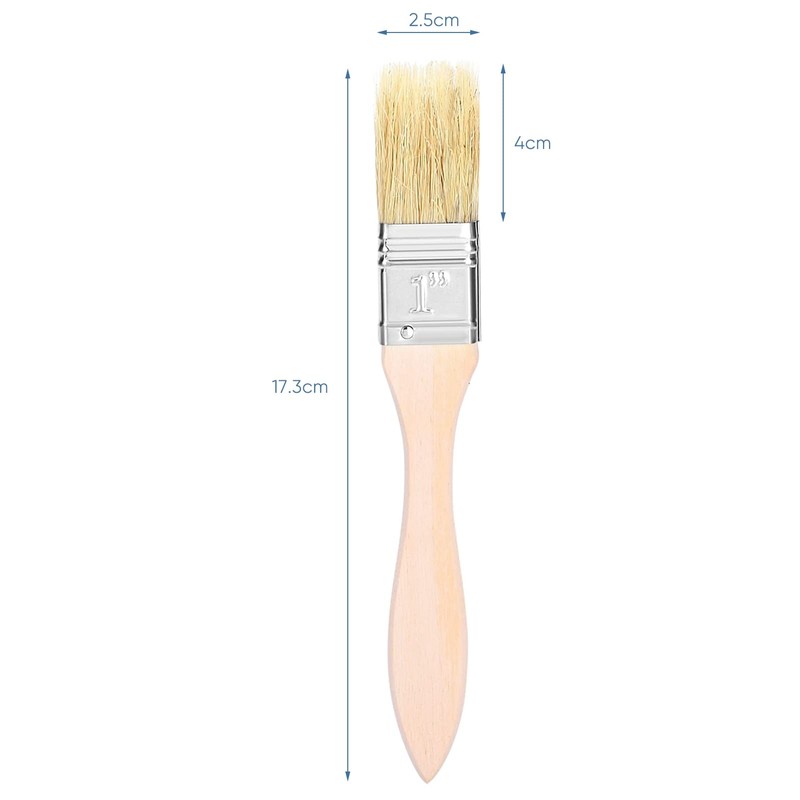 5pcs Wooden Pastry Brush Pastry Brush Heat Resistant Basting Brush