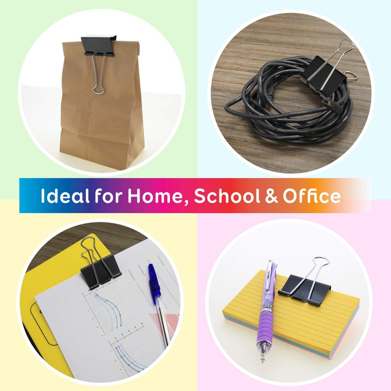 BAZIC Large 2-Inch (51mm) Black Binder Clip