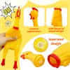2Pcs Large Screaming Rubber Chickens,15 Inch 12 Inch Yellow Squawking