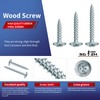 #8 x 5/8" Wood Screw 100Pcs Alloy Steel Standard Thread