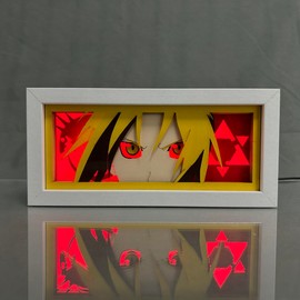 RuiYaZhuo Anime Lamp Edward Elric Figure for RGB Light Led Light 16-Color Changing Anime Atmosphere Light for Bedroom Decor Night Light, 7.71'*3.62'*2.08'