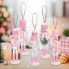 VALICLUD 5pcs Christmas Nutcracker Ornaments Mini Nutcracker Soldier Figures Wooden