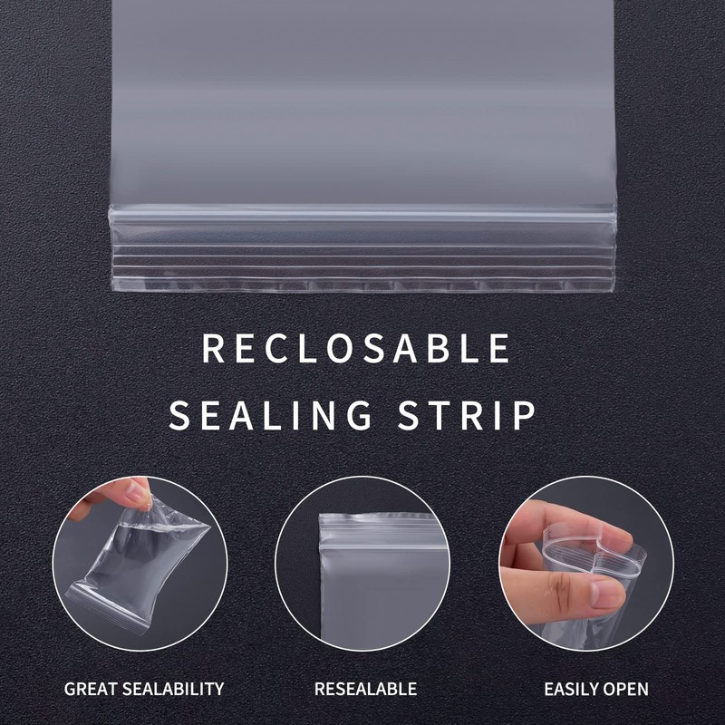 600 PCS Small Plastic Bags, Assorted Sizes, Mini Baggies, Transparent