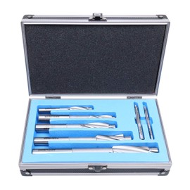Accusize Industrial Tools Premium Metric H.S.S. Solid Cap Screw Counterbore Set, 3 Flute, Straight Shank, 7 Pc, 509S-007M