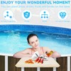 Anglekai Pool Side Bar, 15.7×9.8In Pool Side Table for Above
