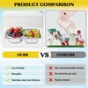 LVQVEV 4 Pack Stainless Steel Snack Containers, 2 Compartment Snack