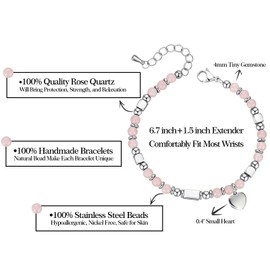 TOLOWOBK Teen G-irl Gifts Trendy Stuff Natural Stone Tiny Gemstone Bracelets Cute Stuff Gifts for Teen Gi-rls 13-18 Year Old Daughter Granddaughter Mom Wife Sister Niece Teenager G-irl Birthday Gift Ideas