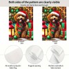 Christmas Dog Garden Flag 12x18, Puppy Santa Hat Holiday Double