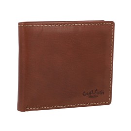 Gusti Leather Runer Wallet Card Holder Small Foldable Men's Leather, dark brown, Retro