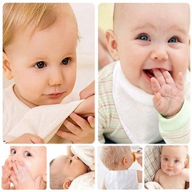 10 Pieces Muslin Face Cloths, 11.8 x 11.8 Inch Reusable Facial Muslin Cleaning Cloth Makeup Remover Cloths Toddler Towels Muslin Cloths for Baby Bath Wrapping