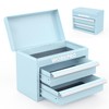 WORKPRO WORKPRO Mini Metal Tool Box with 2 Drawers and