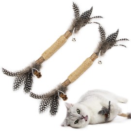 Cat Toys Feather Catnip Toy cat chew Toy cat Kicking silvervine Stick Teeth Cleaning Cute Kitten Teething Indoor Interactive cat Birthday Gift
