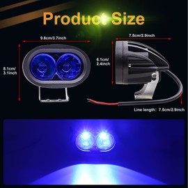 NWpangu 2PCS Forklift Lights, Blue Safety Light Warehouse Warning Lights Vehicle Blue SpotLight for Warehouse Forklift Construction Vehicles, 12V-80V,1100LM.