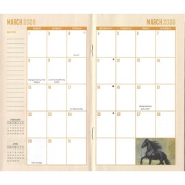Paper Craft 2025-2026 Value Pocket Calendar for Planning, Scheduling, and Organizing (Horses)