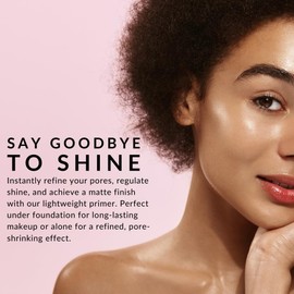 Shine Away Oil Blotting Primer by Flori Roberts, Long Lasting Oil and Shine Control, Flawless Complexion for Women of Color or Darker Skin Tones