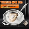 Titanium Hammered Wok, 2026 Upgrade Double-side Hammered Frying Pans Nonstick,