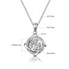 solarrajewelry Moissanite Swirl Floral Pendant Necklace | Lab Grown 2.0ct