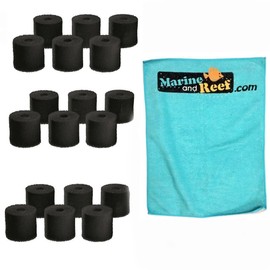 Inland Seas OASE BioMaster 250, 350, 600 & 850 Replacement 60ppi Pre-Filter Foam 6-Pack Three Pack & Towel Bundle (4 Items)