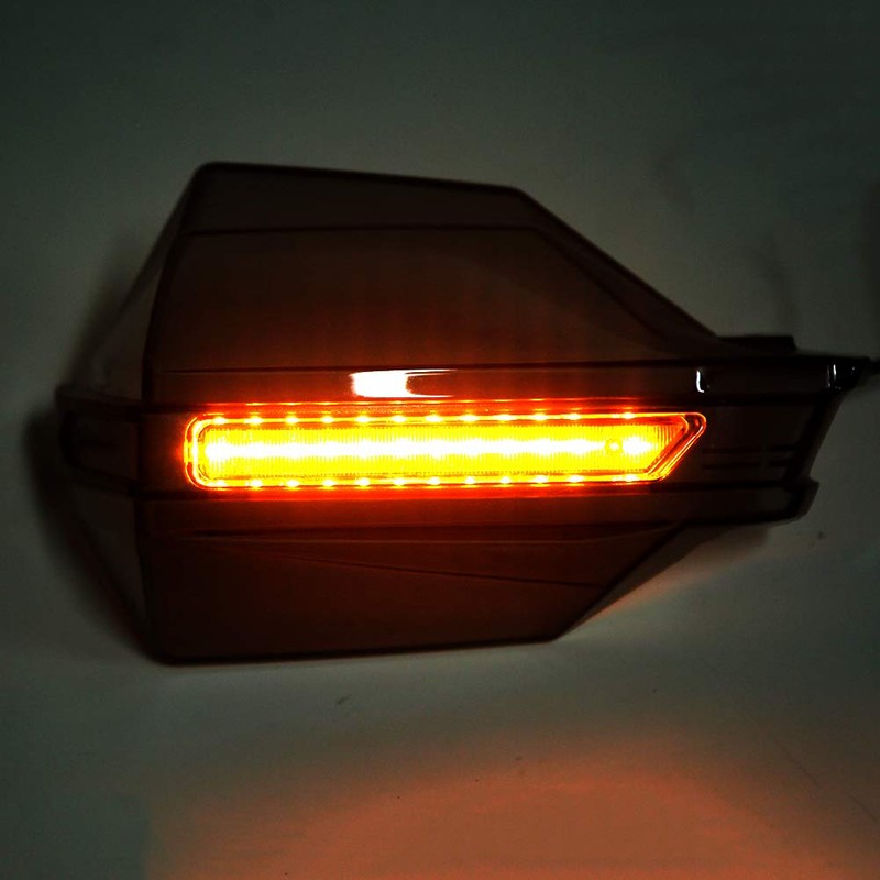 Akozon Motorcycle Handlebar Guards Windshield Windproof Handguards Protector Universal Led