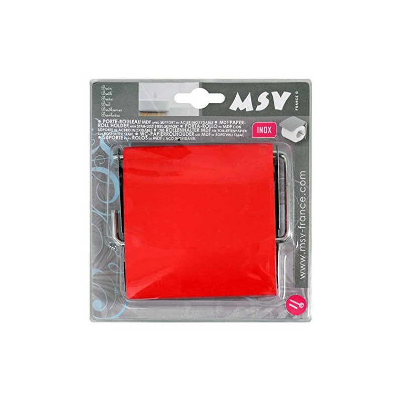 MSV Polystyrene Toilet roll Holder in red, 30 x 20