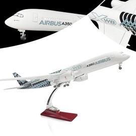 Bswath Large Model Airplane 1:142 Airbus 350 Model Jet Plane Model for Adults with LED Light Gift for Business/Birthday/Christmas