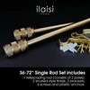 ILAISIHOME 1-1/8 Inch Diameter Antique Gold Curtain Rods with Knurl