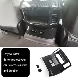 KELEIMAI Car Accessories Fit for Toyota Tundra 2025 2024 2023 2022 Interior Armrest Rear Air Outlet Vent Cover Trim (Carbon Fiber) 3PCS ABS