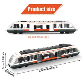 Train Model Toy Children Educational Toys Train Toys for Kids, Toddlers,Simulation Alloy Train High-Speed Rail Car Model (White)