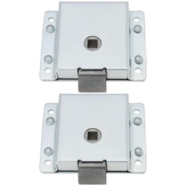 SG Store 2 x Door Lock Bolt Hole Spacing 50mm/75mm 68 x 87 x 19mm Suitable for Left & Right RV Trailer Sscrew-on Lock Silver