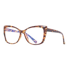 OWTXIS Gafas De Lectura De Gran Tamaño Con Forma De Ojo De Gato Para Hombre Y Mujer, Ligeras Y Modernas (Carey, +1,25)