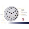 TFA 60.3050 Analogue Wall Clock with Sweep Movement, 305 mm