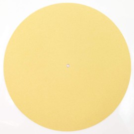 Felt Turntable Platter Mat LP Slip Mat Audiophile 3mm thick Slipmat for LP Vinyl Record (Yellow)