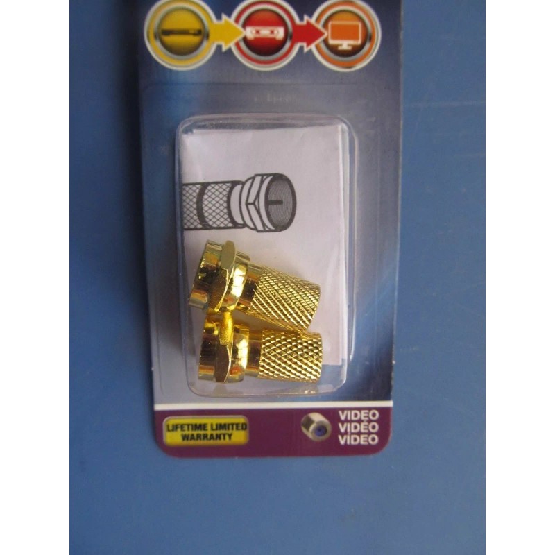 Monster Twist on RG6 Connectors Package of 2. #140082-00 NEW