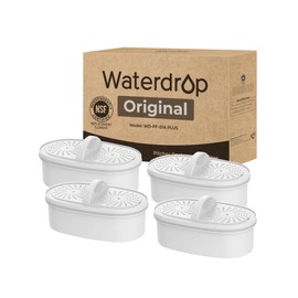 [Original] Waterdrop WD-PF-01A Plus NSF Certified Replacement Filters for All Waterdrop Pitcher and Dispenser Filtration System, Reduces PFAS, PFOA/PFOS, Last Up to 200 Gallons (4 Packs)