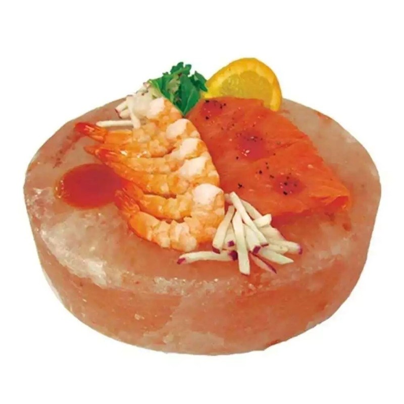 Pink Salt Wall Salt Cooking Block plate Round 8" Diam