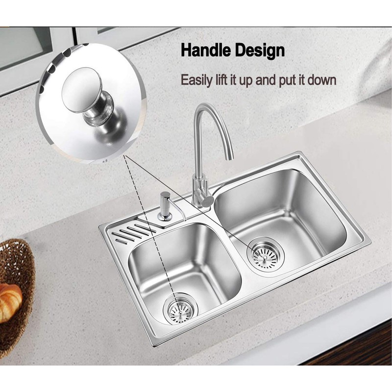 Tomario Kitchen Sink Strainer Plug Stainless Steel Thicken for Kitchen