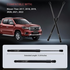 Front Hood Lift Supports Shock Struts Compatible with Nissan Titan 2017, 2018, 2019, 2020, 2021, 2022 Springs Shocks Replaces 65470-EZ40A PM4083 (Pack of 2)