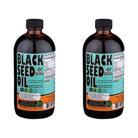 Strong Taste Pack of 2 Premium Black Seed Oil Liquid - 2.20%+ Thymoquinone Pungent Flavor Cold Pressed Source of Omega 3 6 9 Black Cumin Seed Oil from 100% Genuine Nigella Sativa - 16 oz Glass Bottle