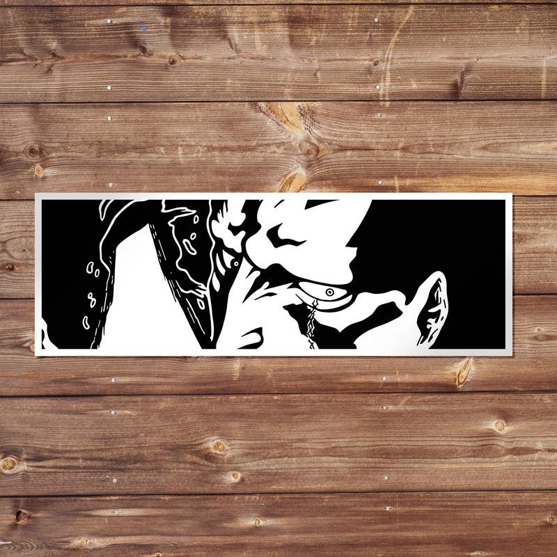 Kenpachi Vinyl Sticker - Handmade JDM Slapper Sticker for Waterproof