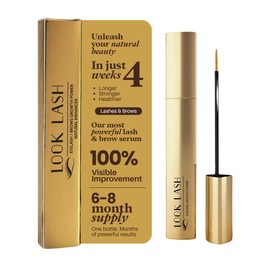 Look Lash Eyelash Enhancing Serum & Eyebrow Serum – Supports Longer-Looking Lashes and Fuller Brows, Gentle for Sensitive Skin, 5.5 ml, 6–8 Mo Supply