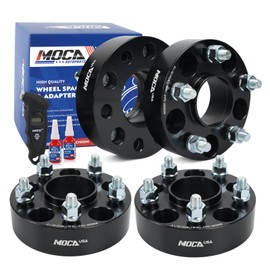 MOCA 38.1mm 5x114.3 Hubcentric Wheel Spacers (66.1mm Bore) - M12x1.25 Studs Fit for Nissan Altima & for Infiniti G35 G37 Ex35 Q70 (Black, Pack of 4) & a Tire Pressure Gauge