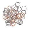120Pcs Metal D Rings Seamless Interface Strong Load Bearing Gold