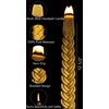 Ner Mitzvah Braided Beeswax Havdalah Candle - Wide Thick Criss-Cross