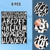 8 Sheets Capital Letter Stickers, 1 Inch 2 Inch Self